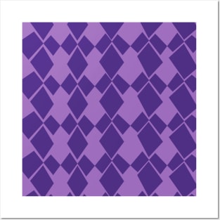 Geometric Diamonds Design (Purple) Posters and Art